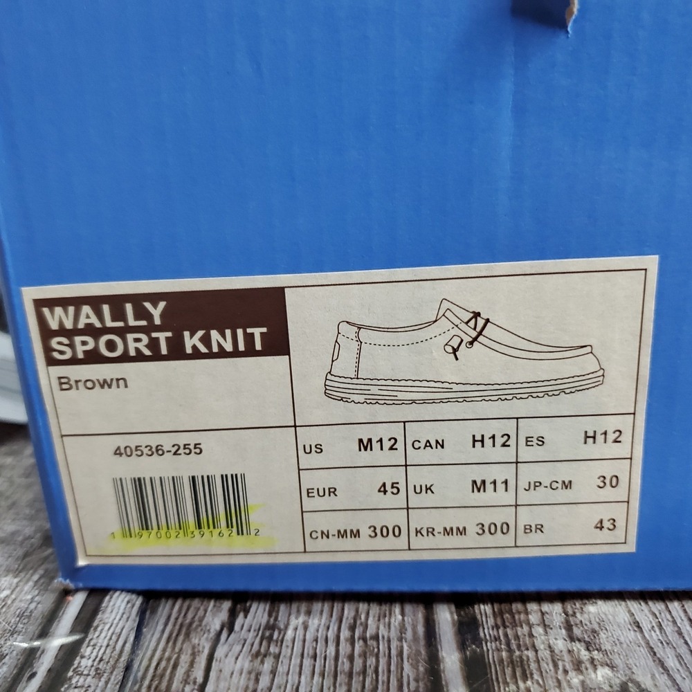 Hey Dude Men's Wally Sport Knit Slip-On Brown Loafers Size M12 - Picture 9 of 9